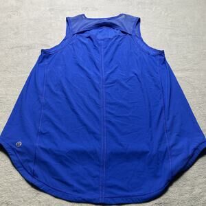 Lululemon All Run Sculpt Tank Top Women sz 8 License Zeroed Sleeveless Indigo